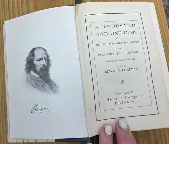 Rare 1884 A Thousand and One Gems English Poetry Antique HC Book Flowers - Picture 5 of 7